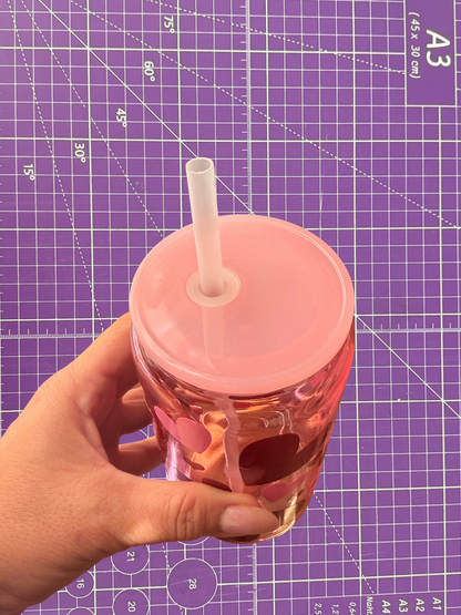 🥤✨ Vaso Glass con corazones ✨🥤
