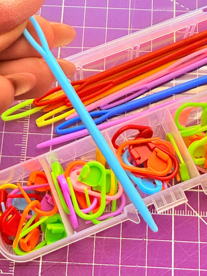 ✨🧶 Juego de Herramientas para Tejer y Crochet – 61 Piezas 🧶✨