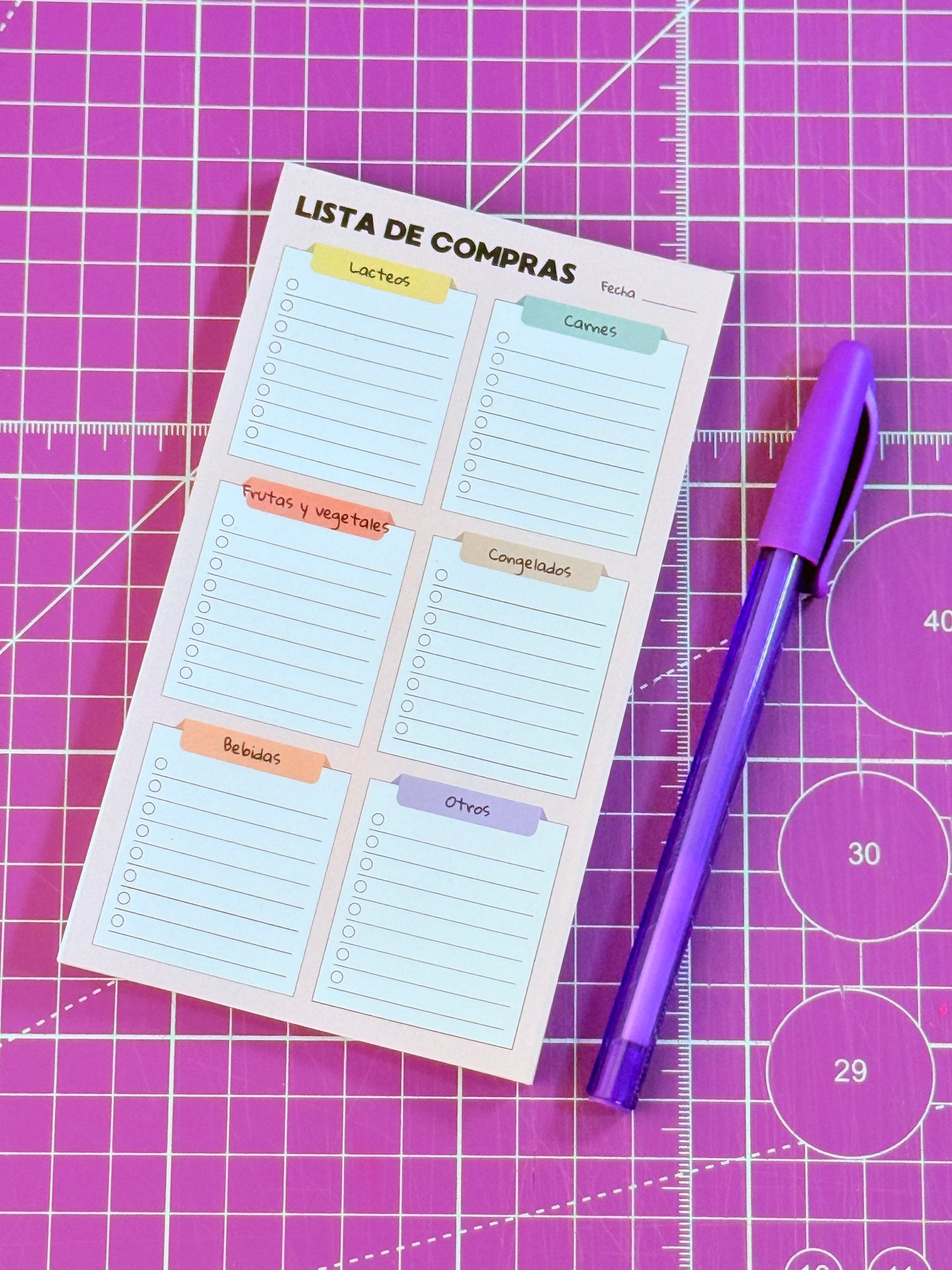 🛒✨ Mini Bloc de Notas – Lista de Compras