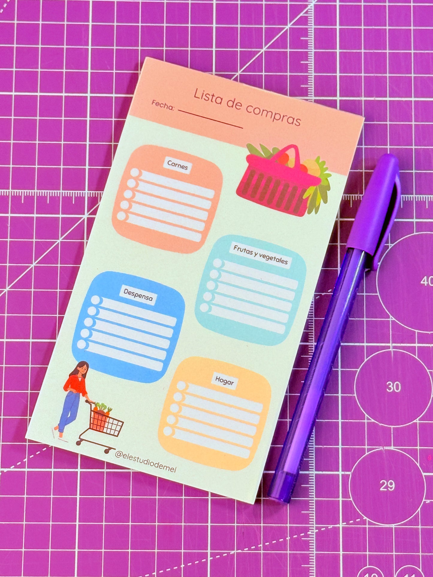 🛒✨ Mini Bloc de Notas – Lista de Compras Cute