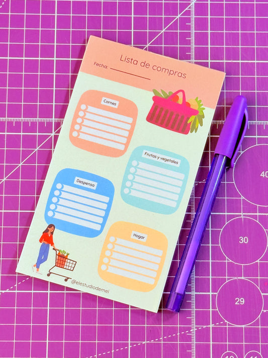 🛒✨ Mini Bloc de Notas – Lista de Compras Cute