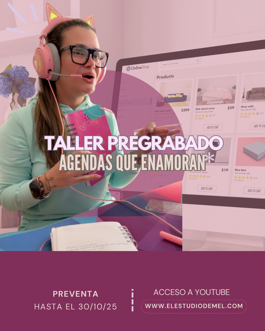 Taller Pregrabado “Agendas que Enamoran” – PREVENTA Exclusiva hasta el 25/11/25